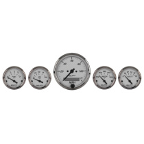 Mätarkit 5st 3 1/8'' & 52mm (Elektrisk). SPEEDOMETER AMERICAN PLATINUM
